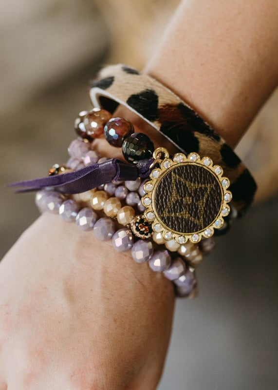 Lv Leather and Beaded Stackable Bracelets – Farmhouse Treasures of