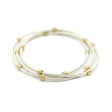 Load image into Gallery viewer, Dia Sterling Silver Bracelet Set - Gold Beaded
