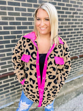 Load image into Gallery viewer, RTS: Leopard MOMMY AND ME Sherpa shacket-
