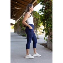 Load image into Gallery viewer, Ready to Ship |  Navy CAPRI with Pocket   - Luxe Leggings by Julia Rose®
