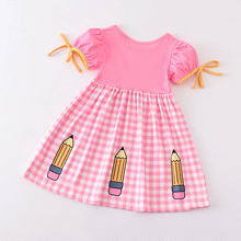 Load image into Gallery viewer, RTS: Checked Pencil/Crayon Dress-
