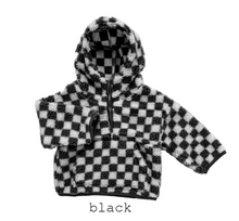 Load image into Gallery viewer, RTS: Checker Teddy Bear Half Zip-
