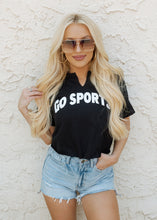 Load image into Gallery viewer, Go Sports Cropped Black Tee
