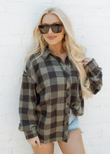 Load image into Gallery viewer, Olive &amp; Black Checkered Comfort Flannel
