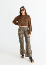 Load image into Gallery viewer, Stacy Leopard Print Denim Pants
