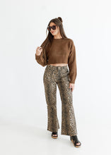 Load image into Gallery viewer, Stacy Leopard Print Denim Pants
