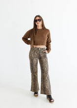 Load image into Gallery viewer, Stacy Leopard Print Denim Pants
