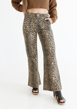 Load image into Gallery viewer, Stacy Leopard Print Denim Pants
