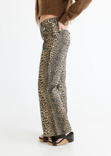 Load image into Gallery viewer, Stacy Leopard Print Denim Pants
