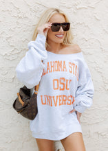 Load image into Gallery viewer, Oklahoma Cowboys Flash Dance Vintage Grey Sweatshirt
