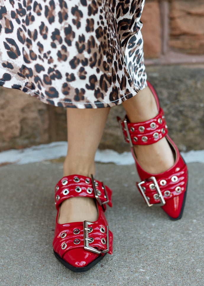 Grillo Slingback Flats - Red