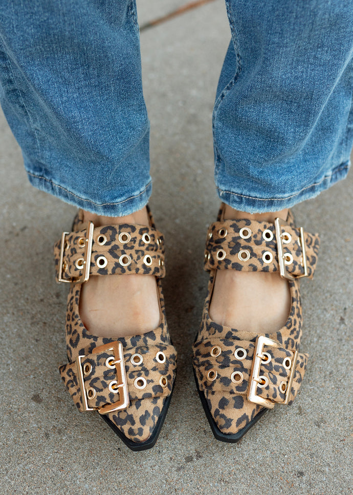 Grillo Slingback Flats - Leopard