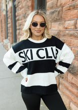 Load image into Gallery viewer, Ski Club Black &amp; White Sweater
