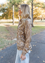 Load image into Gallery viewer, Metallic Brown Leopard Top
