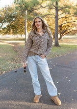 Load image into Gallery viewer, Leopard Print Flannel Button Top
