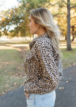 Load image into Gallery viewer, Leopard Print Flannel Button Top
