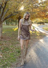 Load image into Gallery viewer, Leopard Boatneck Mini Dress
