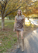 Load image into Gallery viewer, Leopard Boatneck Mini Dress
