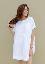 Load image into Gallery viewer, August White Woven Mini Dress
