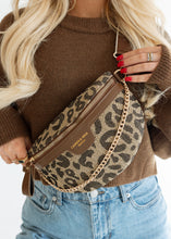 Load image into Gallery viewer, Jude LEOPARD Canvas Crossbody Bum Bag - Brown
