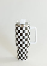 Load image into Gallery viewer, Black &amp; White Checkered Tumbler
