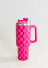 Load image into Gallery viewer, Pink Checkered Tumbler
