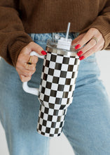 Load image into Gallery viewer, Black &amp; White Checkered Tumbler
