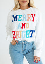 Load image into Gallery viewer, Merry &amp; Bright Quilted White Top
