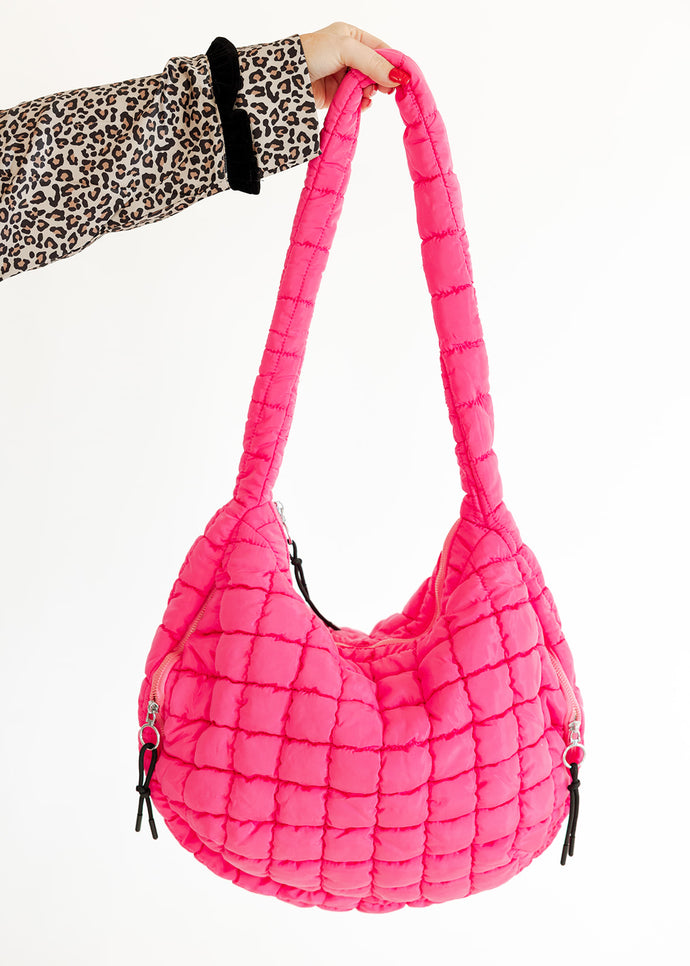 Hot Pink Puff Shoulder Bag