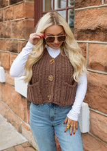 Load image into Gallery viewer, Audrey Knitted Sweater Vest - Coffee
