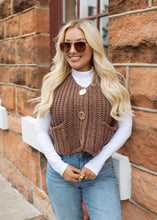 Load image into Gallery viewer, Audrey Knitted Sweater Vest - Coffee
