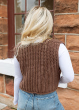 Load image into Gallery viewer, Audrey Knitted Sweater Vest - Coffee
