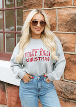 Load image into Gallery viewer, Holly Jolly Christmas Grey Sweater
