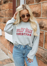 Load image into Gallery viewer, Holly Jolly Christmas Grey Sweater
