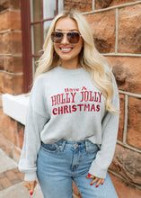 Load image into Gallery viewer, Holly Jolly Christmas Grey Sweater
