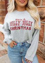 Load image into Gallery viewer, Holly Jolly Christmas Grey Sweater
