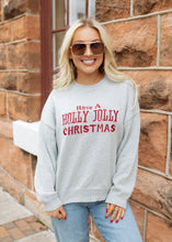 Load image into Gallery viewer, Holly Jolly Christmas Grey Sweater
