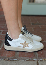 Load image into Gallery viewer, Vintage Havana Denisse Black &amp; Gold Glitter Sneaker
