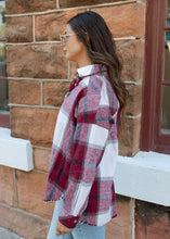 Load image into Gallery viewer, Bonfire Burgundy Plaid Pullover
