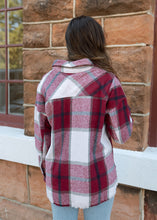 Load image into Gallery viewer, Bonfire Burgundy Plaid Pullover
