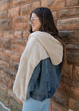 Load image into Gallery viewer, Denim &amp; Khaki Sherpa Two Tone Jacket
