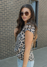 Load image into Gallery viewer, Henley Leopard Soft Top
