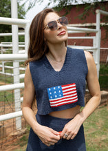 Load image into Gallery viewer, Party In The USA Navy Knit Sweater Set
