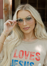 Load image into Gallery viewer, Pink &amp; Blue Gradient Aviator Sunglasses
