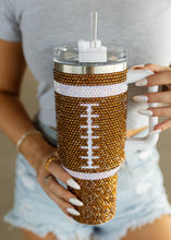 Load image into Gallery viewer, Football Rhinestone Bling 40 Oz Tumbler
