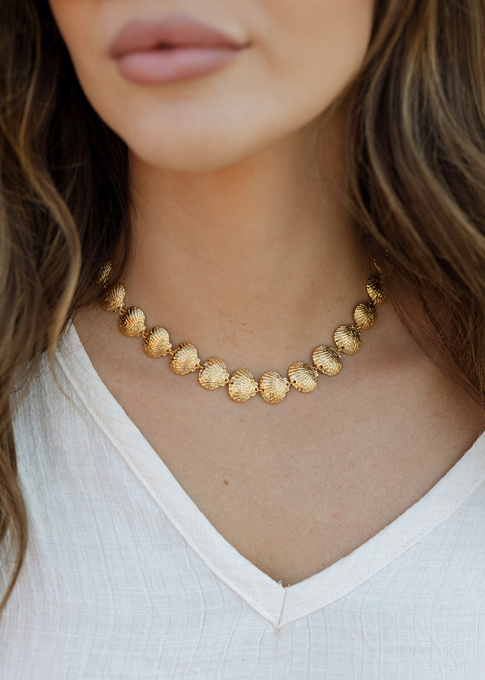 Capri Gold Shell Necklace