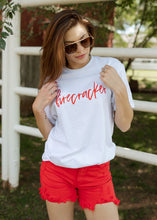 Load image into Gallery viewer, Firecracker White Graphic Tee
