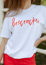Load image into Gallery viewer, Firecracker White Graphic Tee
