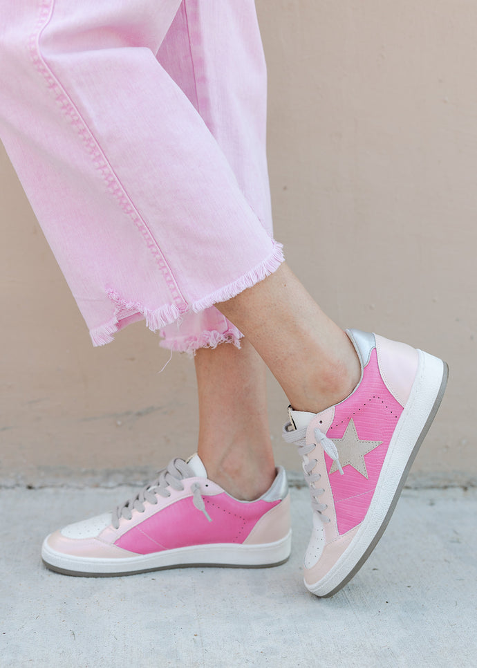 Paz Pink Lizard Sneaker