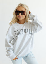 Load image into Gallery viewer, &quot;Football&quot; Ash Grey Distressed Crewneck
